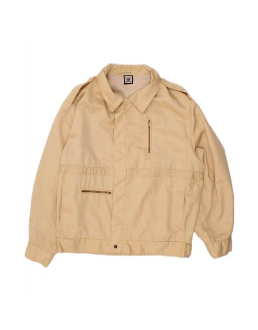 Vintage Military Bomber Jacket UK 42 XL In Beige