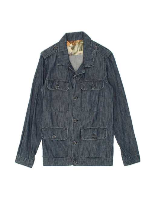 Vintage Military Denim Jacket It 44 XS In Blue