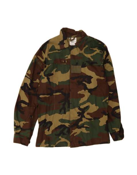 Vintage Military Jacket EU 52 XL In Green Camouflage Army - view 1