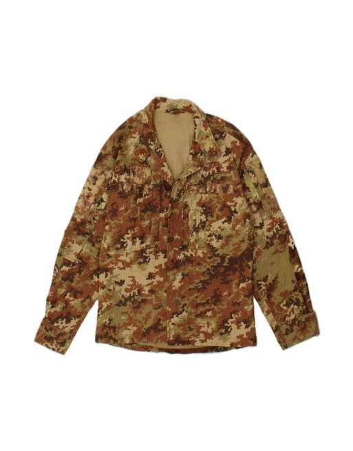 Vintage Military Jacket It 48 Medium In Brown Camouflage