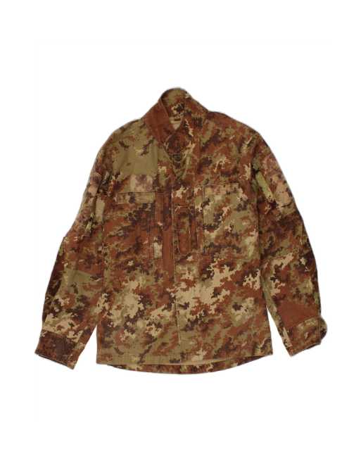 Vintage Military Jacket It 48 Medium In Brown Camouflage