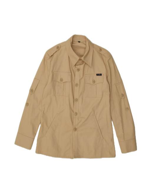 Vintage Military Jacket UK 36 Small In Beige