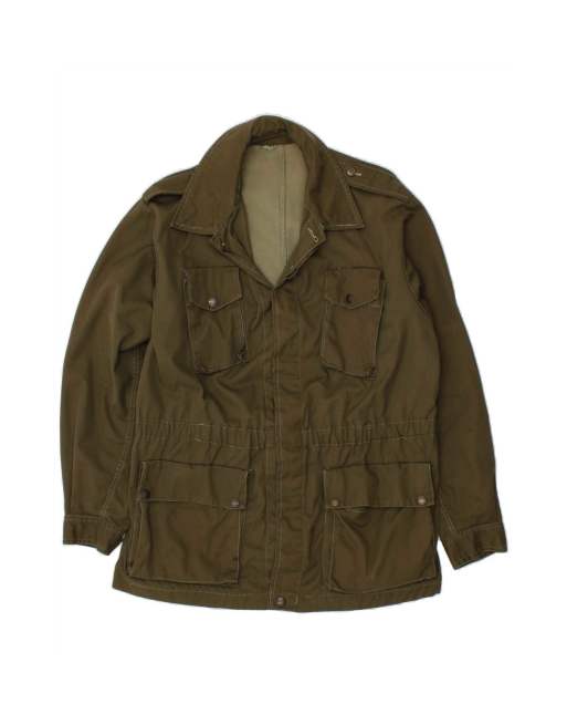 Vintage Military Jacket UK 36 Small In Green