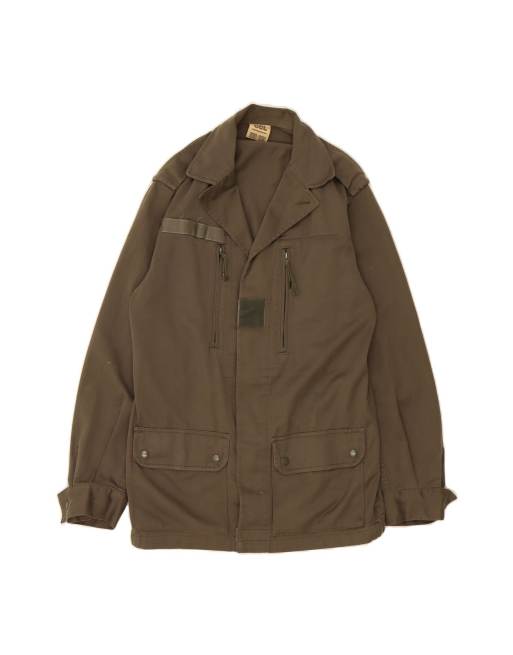 Vintage Military Jacket UK 36 Small In Khaki