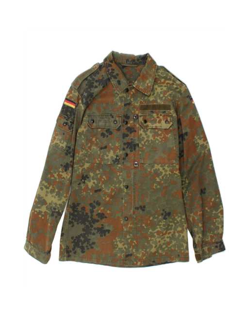 Vintage Military Jacket UK 38 Medium In Khaki Camouflage