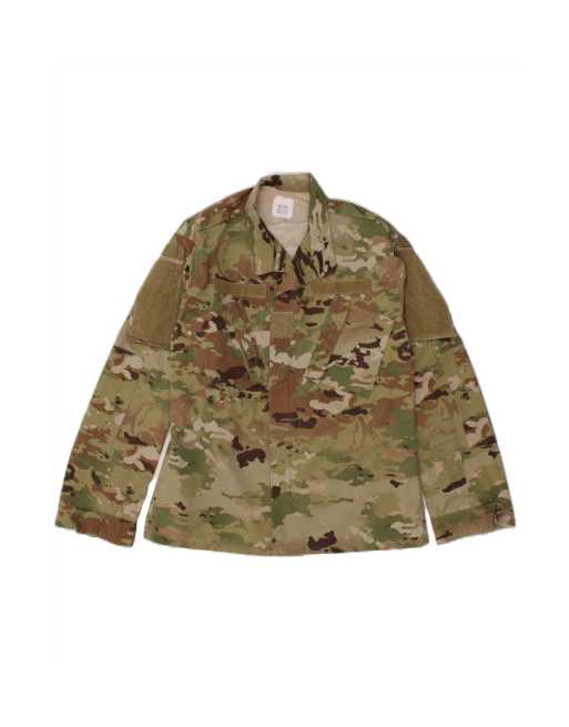 Vintage Military Jacket UK 38 Medium In Khaki Camouflage
