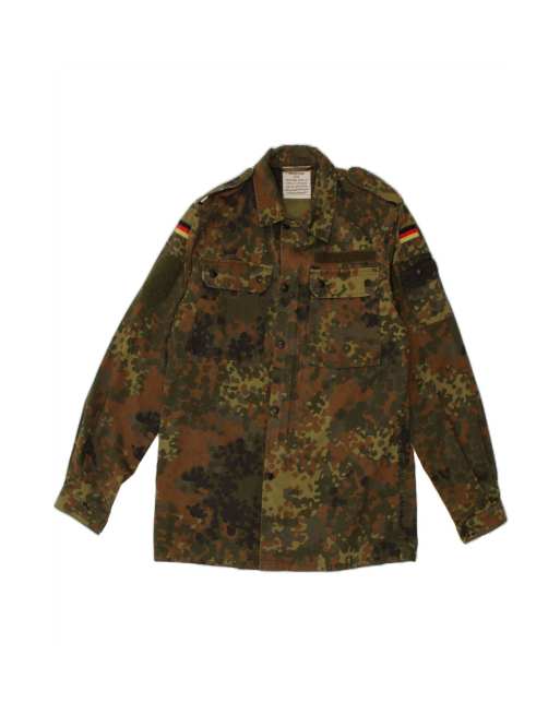 Vintage Military Jacket UK 38 Medium In Khaki Camouflage