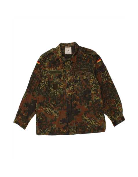 Vintage Military Jacket UK 40 Large In Khaki Camouflage - view 1