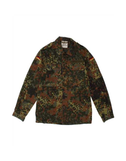 Vintage Military Jacket UK 40 Large In Khaki Camouflage