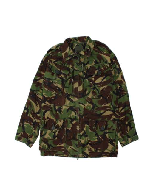 Vintage Military Jacket UK 40 Large In Khaki Camouflage