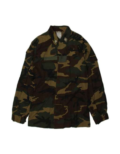 Vintage Military Jacket UK 40 Large In Khaki Camouflage