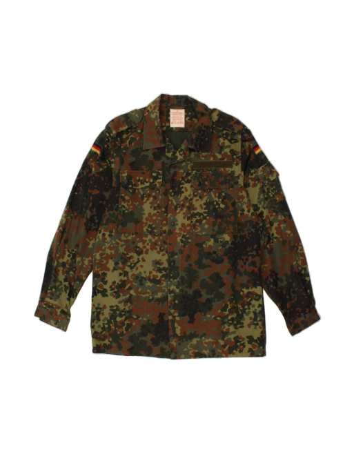 Vintage Military Jacket UK 40 Large In Khaki Camouflage