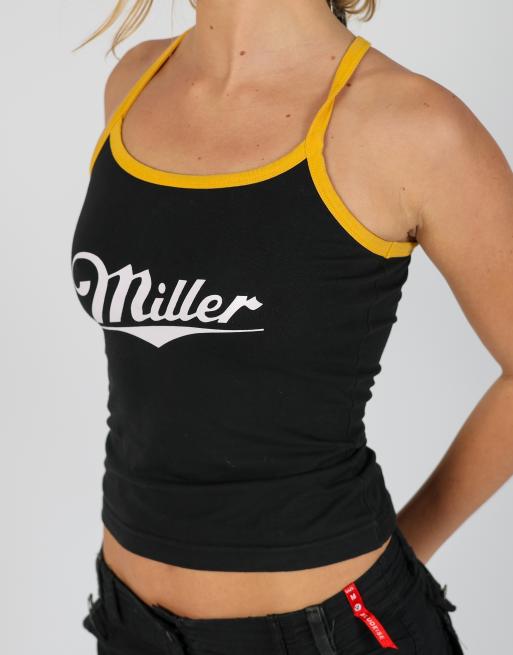 Vintage Miller XS woven vest in black, 4 of 4