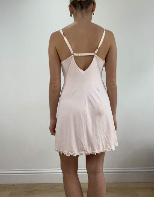 Vintage mini corset style mini dress in pink, 2 of 4