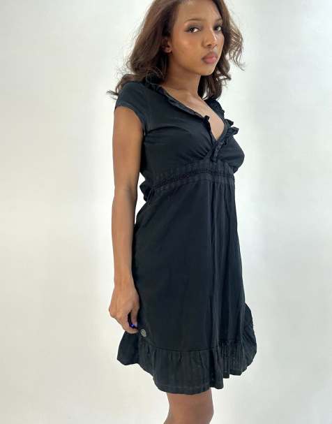 Vintage mini dress in black - view 1