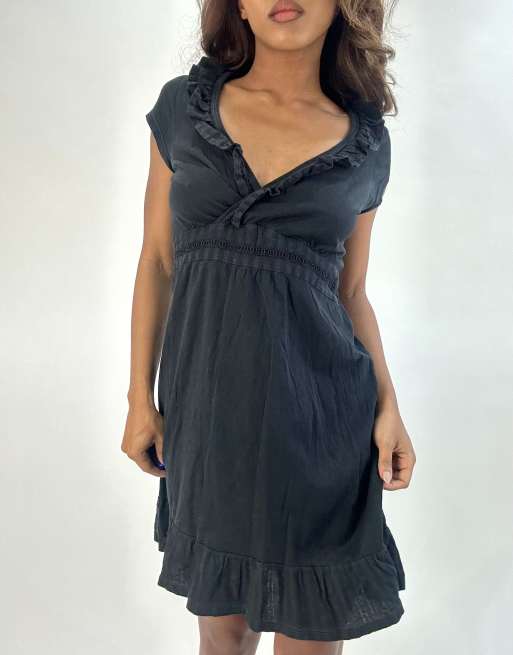Vintage mini dress in black, 3 of 4