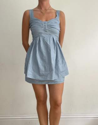 Vintage mini dress in blue