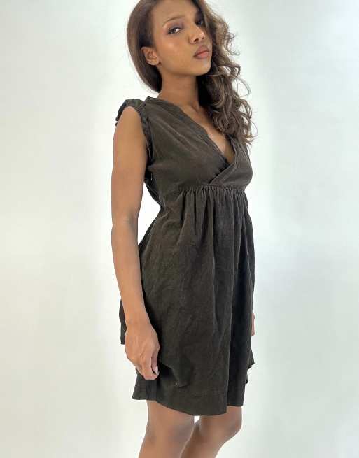 Vintage mini dress in brown, 4 of 4