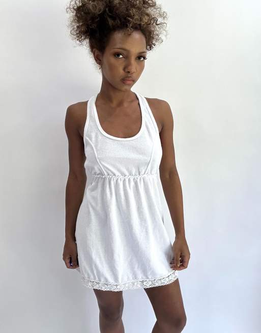 Vintage mini dress in white