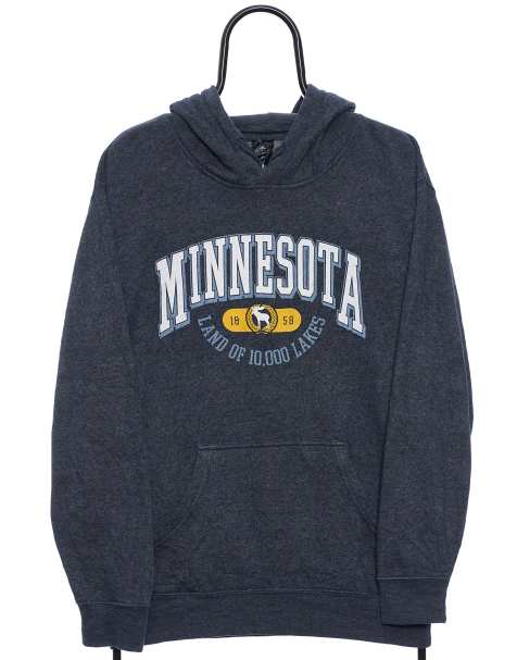 Vintage minnesota size S hoodie in navy - view 1