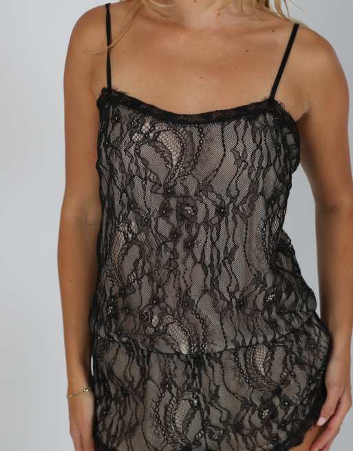 Vintage Mint&Berry M woven playsuit in black, 4 of 4