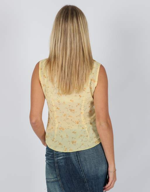 Vintage Minuscola M cami in yellow, 2 of 4