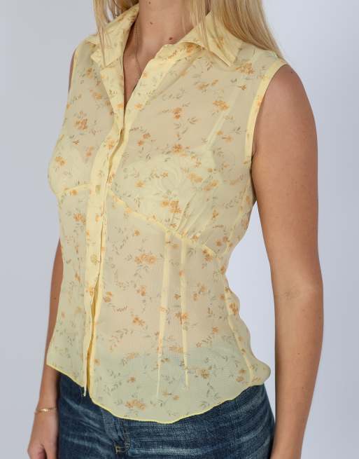 Vintage Minuscola M cami in yellow, 4 of 4
