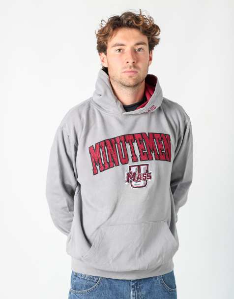 Vintage Minuteman UMASS l hoodie in light grey - view 1