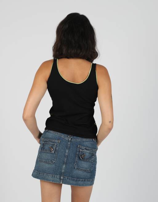 Vintage Misis S woven vest in black, 2 of 4