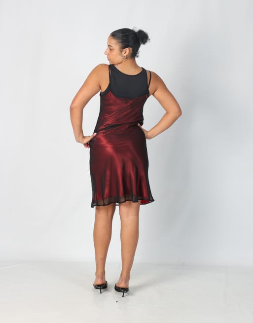 Vintage Miss Couture M woven midi dress in black, 3 of 4