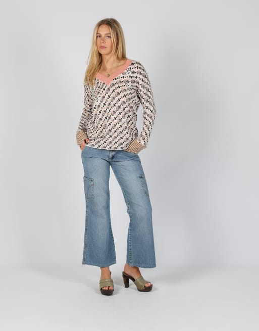 Vintage Miss Edith S flare jeans in light blue
