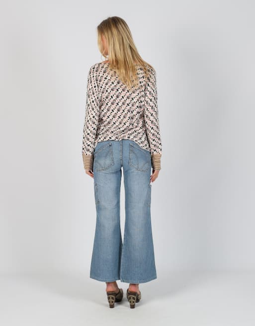 Vintage Miss Edith S flare jeans in light blue, 3 of 4