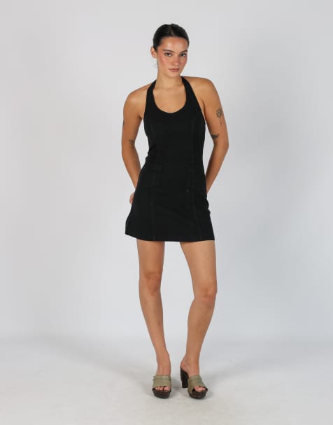Vintage Miss Gym S woven mini dress in black - view 1