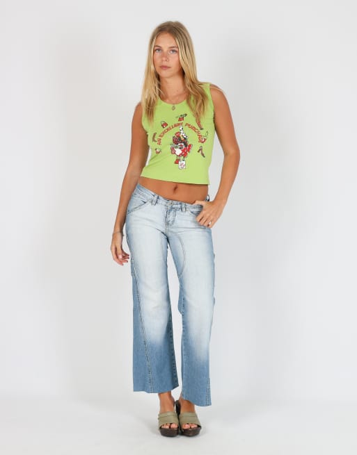 Vintage Miss Luisa XS flare jeans in light blue