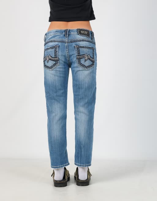 Vintage Miss Me 28x27 denim jeans in light blue