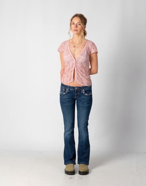 Vintage Miss me, Flared 28x30 Denim Jeans Blue