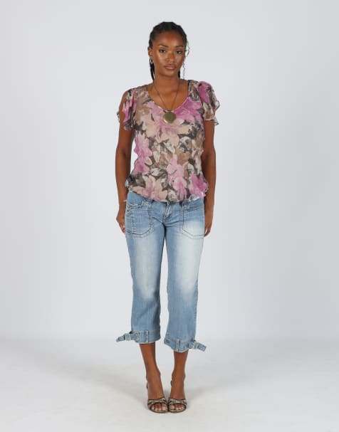 Vintage Miss Passion XS 3/4 jeans in light blue - view 1
