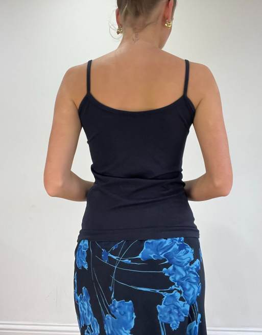 Vintage 'miss republic' spell out cami in black, 2 of 4