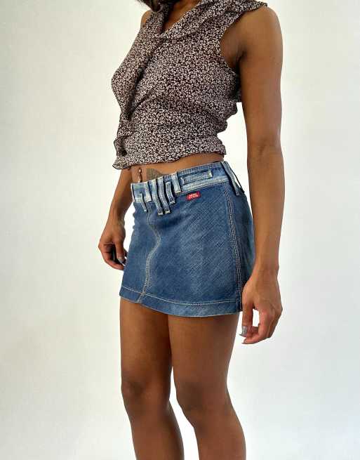Vintage Miss Sixty denim mini skirt, 4 of 4
