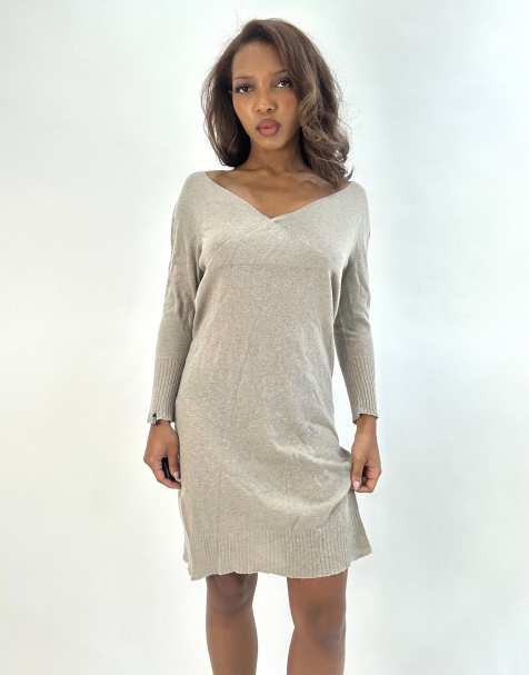 Vintage Miss Sixty jumper dress in beige - view 1