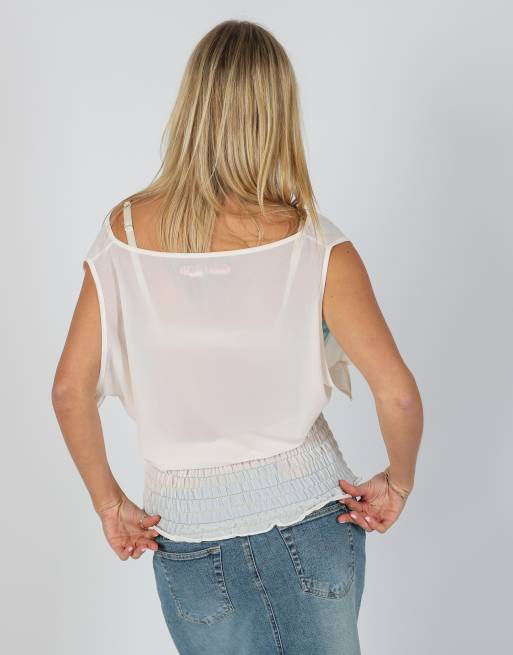 Vintage Miss Sixty M blouse in ivory, 2 of 4