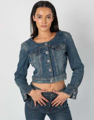 Vintage Miss Sixty M Denim Jacket Navy Blue