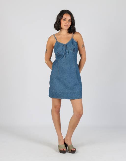 Vintage Miss Sixty M denim midi dress in blue