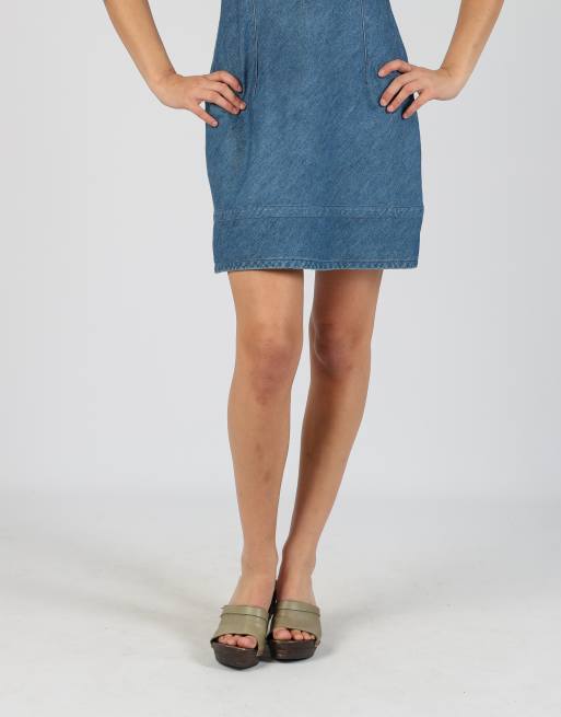 Vintage Miss Sixty M denim midi dress in blue, 2 of 4