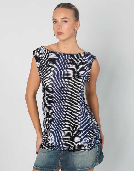 Vintage Miss Sixty M woven top in white