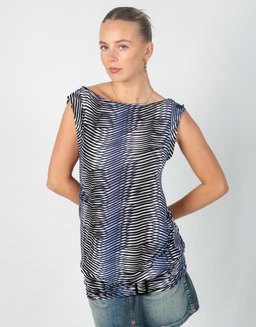Vintage Miss Sixty M woven top in white, 3 of 4