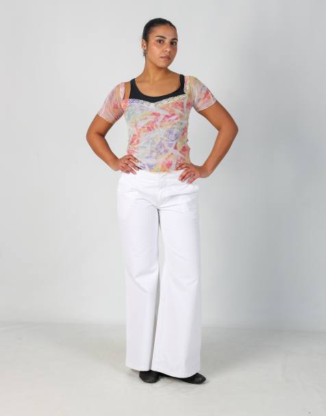 Vintage Miss Sixty M woven trousers in white - view 1
