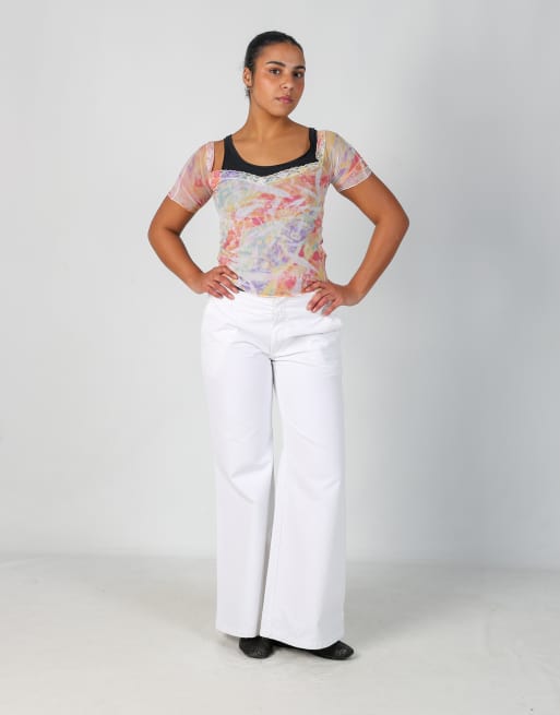 Vintage Miss Sixty M woven trousers in white