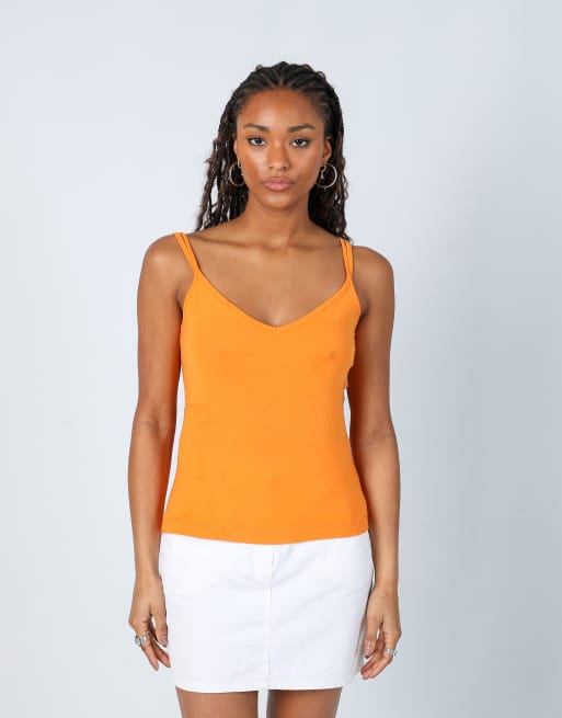 Vintage Miss Sixty M woven vest in orange