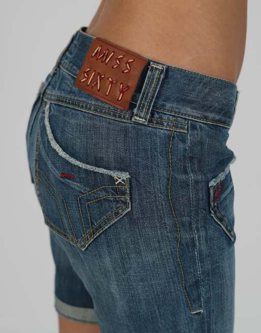 Vintage Miss Sixty S denim shorts in blue, 4 of 4